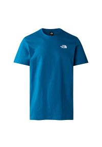 Koszulka The North Face Redbox Celebration 0A87NVRBI1 - niebieska. Kolor: niebieski. Materiał: bawełna, tkanina. Długość rękawa: krótki rękaw. Długość: krótkie