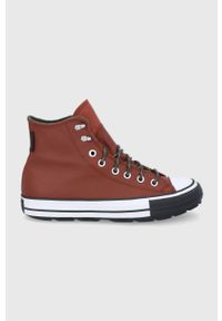 Converse - Trampki skórzane. Nosek buta: okrągły. Zapięcie: sznurówki. Kolor: czerwony. Materiał: skóra #1