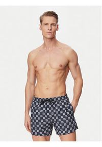 Hugo - HUGO Szorty kąpielowe Aaron 50556792 Granatowy Regular Fit. Kolor: niebieski. Materiał: syntetyk #4