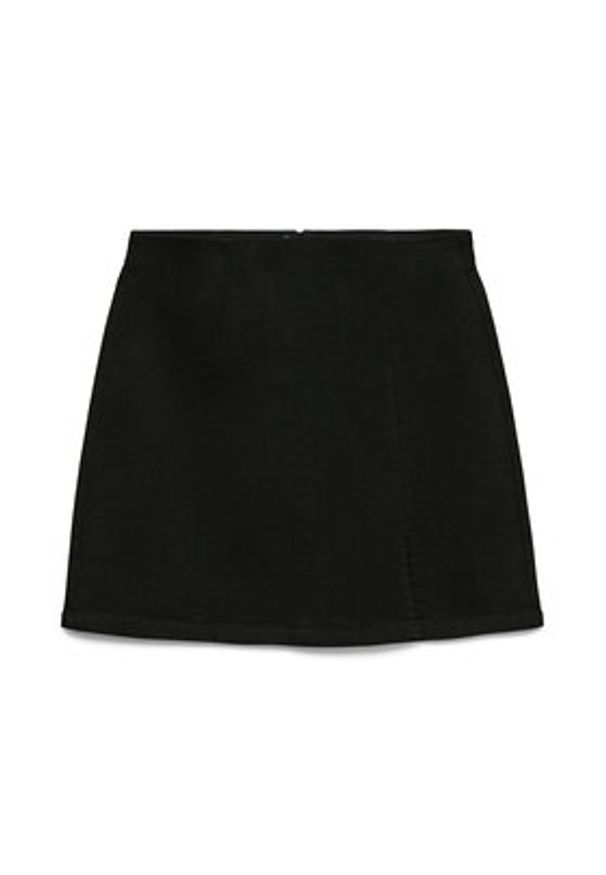 Vero Moda Spódnica jeansowa Nelly 10311322 Czarny Regular Fit. Kolor: czarny. Materiał: bawełna