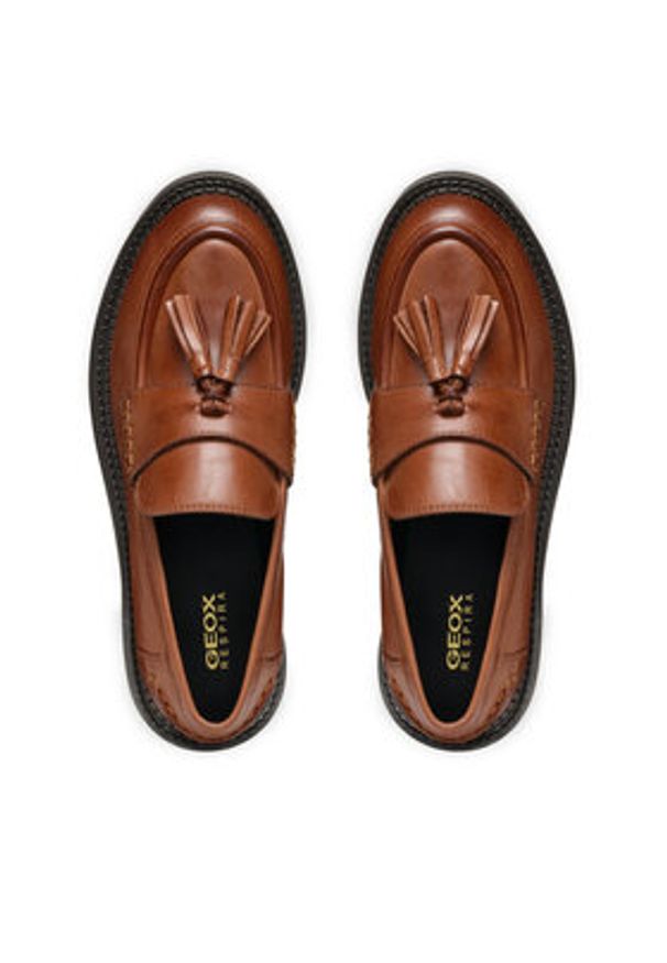 Geox Loafersy D Serilda D46WYH 00043 C6002 Brązowy. Kolor: brązowy. Materiał: skóra