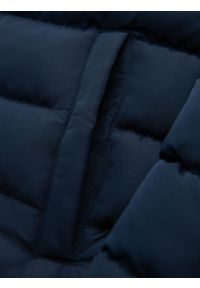 Ombre Clothing - Kurtka pikowana męska ze stójką i zamkami na klatce piersiowej – granatowa V2 - Rozmiar: XL. Okazja: na co dzień. Typ kołnierza: kołnierzyk stójkowy. Kolor: niebieski. Materiał: poliester, materiał. Styl: sportowy, casual, elegancki #11