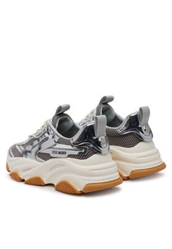 Steve Madden Sneakersy Possession-E SM19000033 Srebrny. Kolor: srebrny. Materiał: materiał