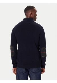 Barbour Sweter Holden MKN0837NY91 Granatowy Regular Fit. Kolor: niebieski. Materiał: wełna #3