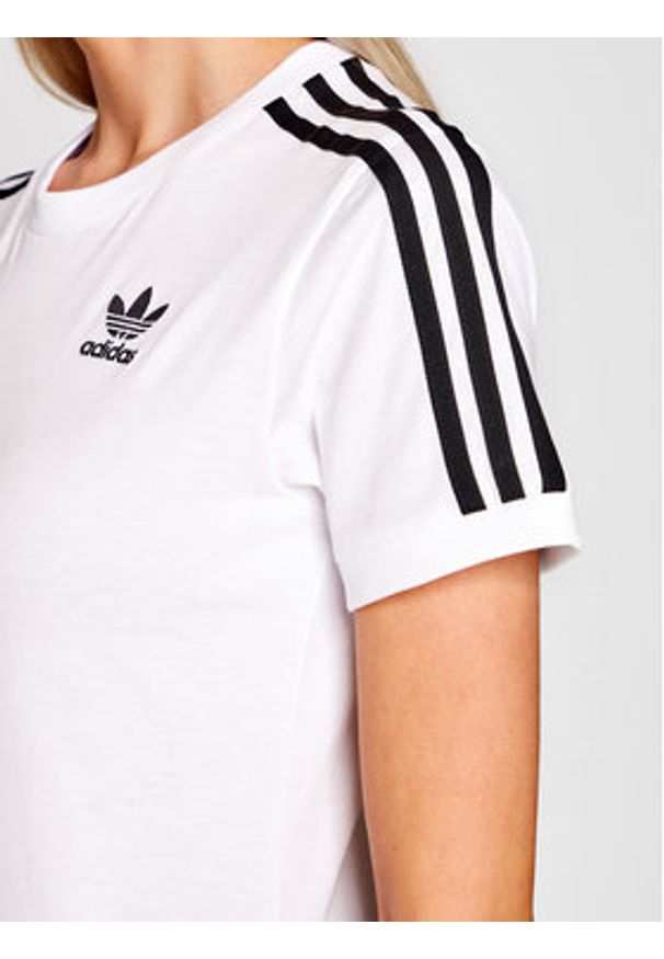 Adidas - adidas T-Shirt adicolor Classics 3-Stripes GN2913 Biały Regular Fit. Kolor: biały. Materiał: bawełna