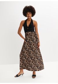 bonprix - Długa sukienka z dżerseju, ze zrównoważonego materiału. Kolor: czarny. Materiał: jersey, materiał. Styl: elegancki. Długość: maxi #1