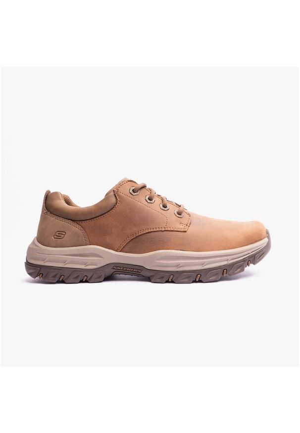 skechers - Buty na co dzień męskie SKECHERS RELAXED FIT KNOWLSON LELAND skóra. Okazja: na co dzień. Kolor: brązowy. Materiał: skóra. Model: Skechers Sport. Sport: turystyka piesza