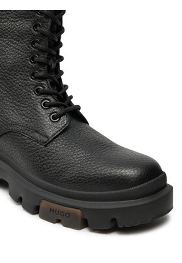 Hugo Trapery Fabyan 50529893 10221533 01 Czarny. Kolor: czarny. Materiał: skóra