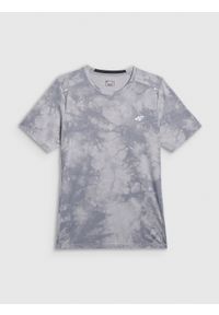 4f - 4F Koszulka treningowa regular szybkoschnąca męska - szara XXL. Kolor: szary. Materiał: materiał, włókno. Sport: fitness #1