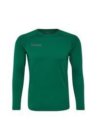 Koszulka termoaktywna z długim rękawem dla dorosłych Hummel First Performance. Kolor: zielony, biały, wielokolorowy. Materiał: jersey. Długość rękawa: długi rękaw. Długość: długie