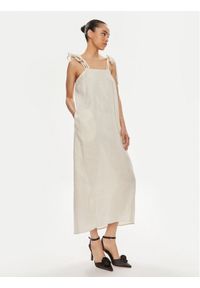 Max Mara Leisure Sukienka codzienna Senna 2416221038 Écru Relaxed Fit. Okazja: na co dzień. Materiał: len. Typ sukienki: proste. Styl: casual