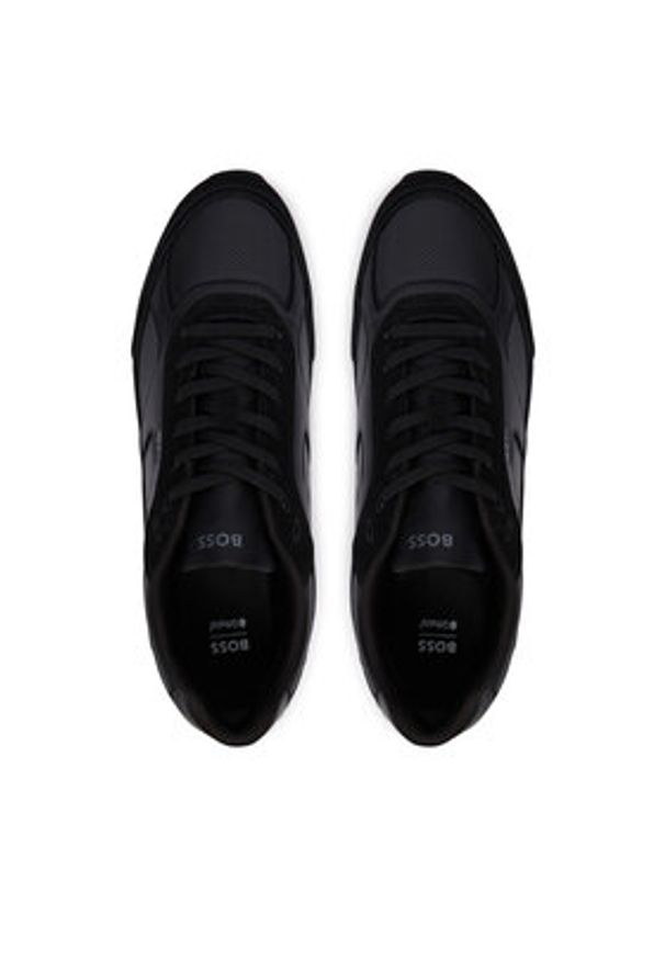 BOSS Sneakersy Parkour-L 50568929 Czarny. Kolor: czarny. Materiał: skóra, zamsz