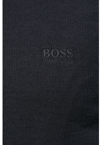 BOSS - Boss - Sweter wełniany. Okazja: na co dzień. Kolor: czarny. Materiał: wełna. Długość rękawa: długi rękaw. Długość: długie. Styl: casual #2