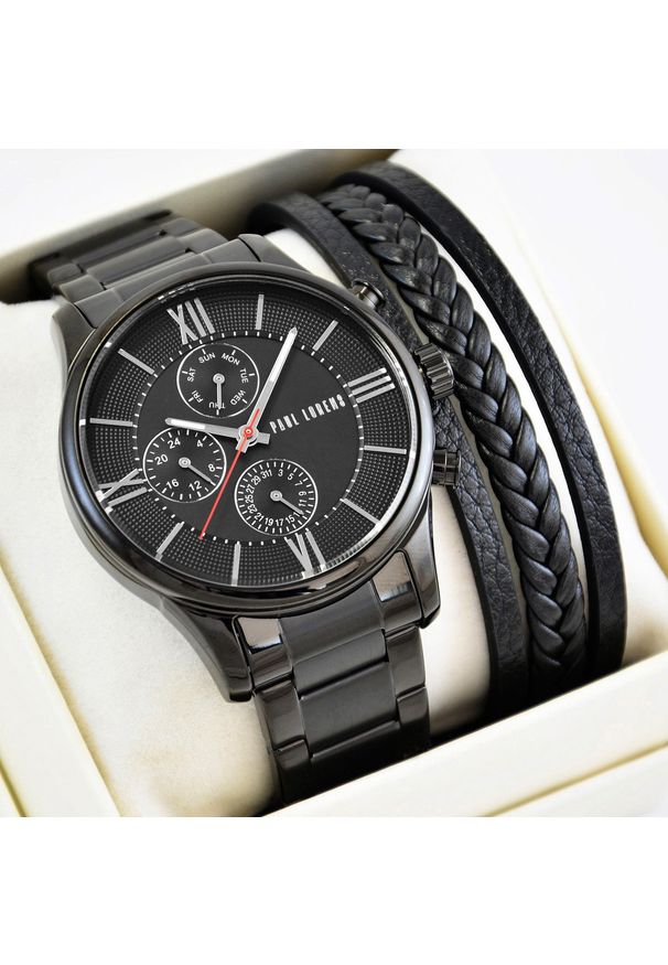 Zestaw męski zegarek Paul Lorens-SAVRES- PL11652B6-1A5 + bransoletka