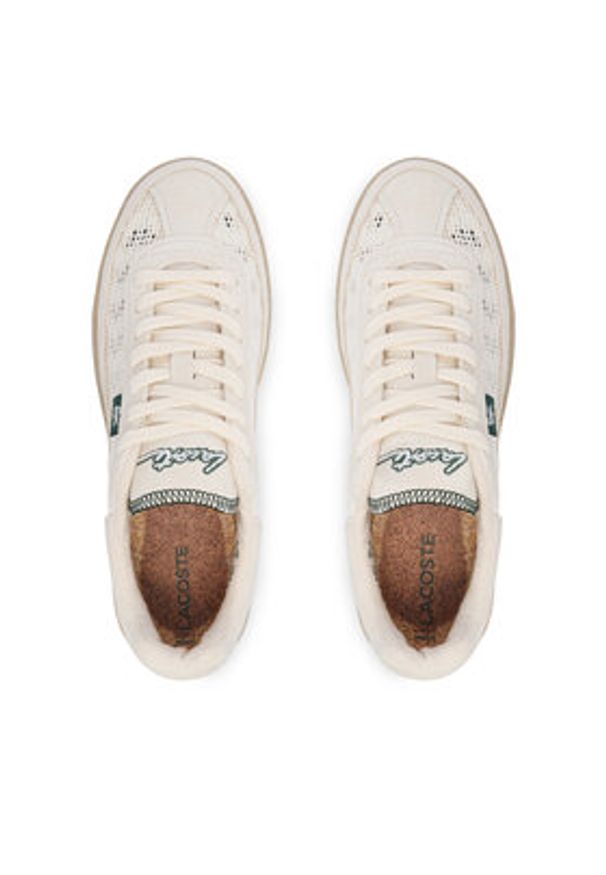 Lacoste Sneakersy Baseshot Lite 51SFA0090 Beżowy jasny. Kolor: beżowy. Materiał: materiał