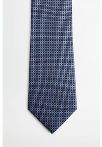 Mango Man - Krawat Micro. Kolor: niebieski. Materiał: tkanina, poliester #5