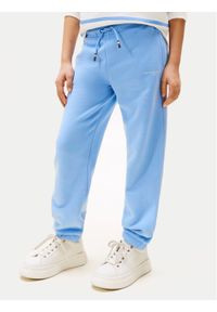 TOMMY HILFIGER - Tommy Hilfiger Spodnie dresowe KS0KS00596 Błękitny Regular Fit. Kolor: niebieski. Materiał: bawełna