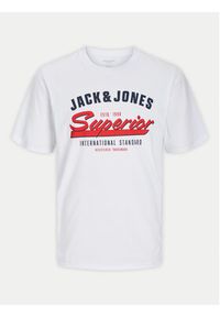 Jack & Jones T-Shirt Logo 12268267 Biały Standard Fit. Kolor: biały. Materiał: bawełna #7