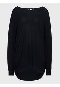 Kontatto Sweter 3M9015 Czarny Relaxed Fit. Kolor: czarny. Materiał: wiskoza