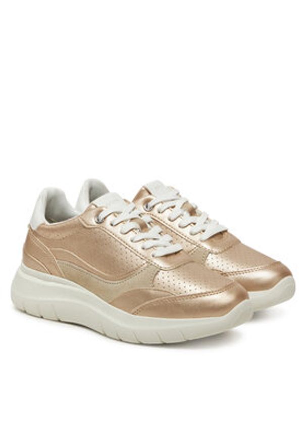 Geox Sneakersy Plummery D55YNB 0AJ22 C2LH6 Beżowy. Kolor: beżowy. Materiał: skóra