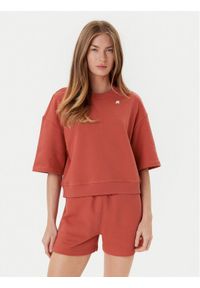 K-Way Bluza Gwen K7127ZW Czerwony Comfort Fit. Kolor: czerwony. Materiał: bawełna