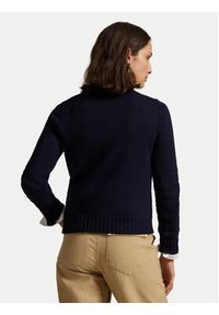 Polo Ralph Lauren Sweter 211896939001 Granatowy Regular Fit. Typ kołnierza: polo. Kolor: niebieski. Materiał: bawełna #4