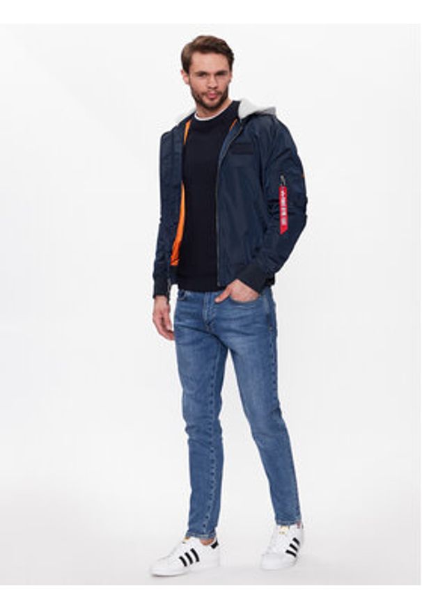 Alpha Industries Kurtka bomber MA-1 196108 Granatowy Regular Fit. Kolor: niebieski. Materiał: syntetyk