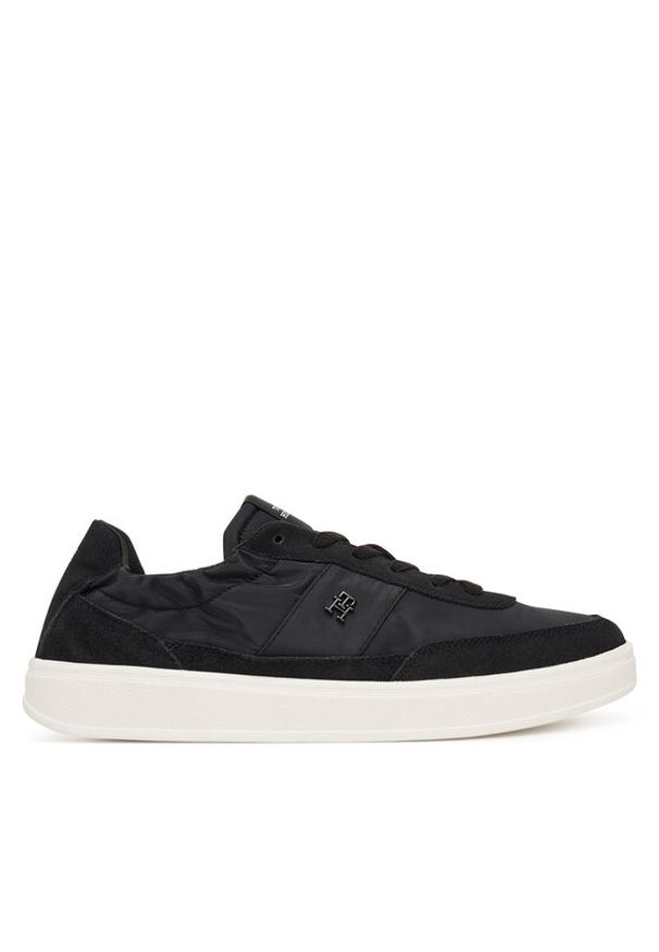 TOMMY HILFIGER - Tommy Hilfiger Sneakersy Th Heritage Nylon Sneaker FW0FW09405 Czarny. Kolor: czarny. Materiał: zamsz, skóra