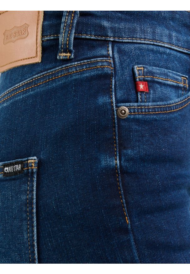 Big-Star - Jeansy damskie skinny z wysokim stanem niebieskie Clara 358. Stan: podwyższony. Kolor: niebieski. Styl: klasyczny, sportowy