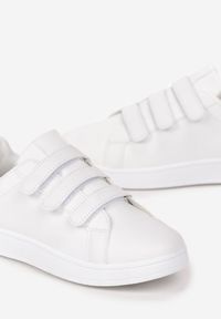 Born2be - Białe Sneakersy Zapinane na Rzepy Fuve. Zapięcie: rzepy. Kolor: biały #4
