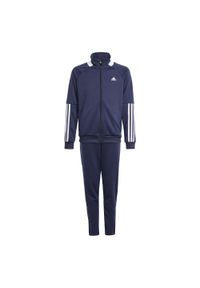 Adidas - Dres Sereno Kids. Kolor: biały, niebieski, wielokolorowy. Materiał: dresówka #1