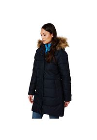 Płaszcz puchowy damski Helly Hansen Aden Down Parka. Kolor: czarny, niebieski, wielokolorowy. Materiał: puch. Sport: turystyka piesza