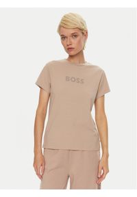 BOSS - Boss T-Shirt 50527303 Beżowy Relaxed Fit. Kolor: beżowy. Materiał: bawełna #1