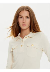 TOMMY HILFIGER - Tommy Hilfiger Polo WW0WW45308 Écru Slim Fit. Typ kołnierza: polo. Materiał: bawełna #5