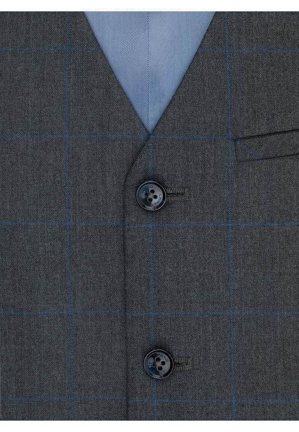 Pako Lorente - PAKO LORENTE – Szara kamizelka męska w kratę. Kolor: szary