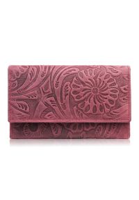 PAOLO PERUZZI - Portfel skórzany vintage Paolo Peruzzi T-108-HCH różowy. Kolor: różowy. Materiał: skóra #1