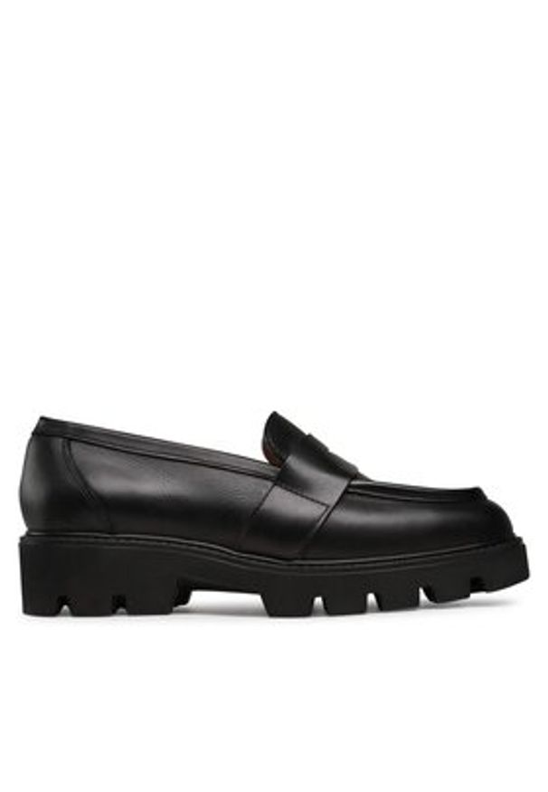 Badura Loafersy AMANTEA-E23-28180N Czarny. Kolor: czarny. Materiał: skóra