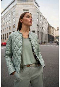 MOODO - Dwustronna pikowana kurtka oliwkowa. Kolor: oliwkowy. Materiał: poliester, poliamid #1