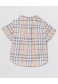 BURBERRY CHILDREN - Koszula w kratę 0-2 lat. Typ kołnierza: kołnierzyk klasyczny. Kolor: brązowy. Materiał: bawełna. Sezon: lato. Styl: klasyczny, elegancki #3