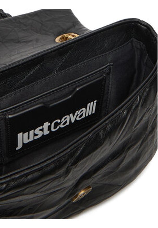 Just Cavalli Torebka 79RA4BC4 Czarny. Kolor: czarny. Materiał: skórzane