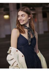 Reserved - Jeansowa sukienka mini - granatowy. Kolor: niebieski. Materiał: jeans. Długość: mini #1