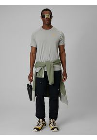 4f - 4F Koszulka trekkingowa regular szybkoschnąca męska - szara XL. Kolor: szary. Materiał: włókno, materiał. Długość: długie #2