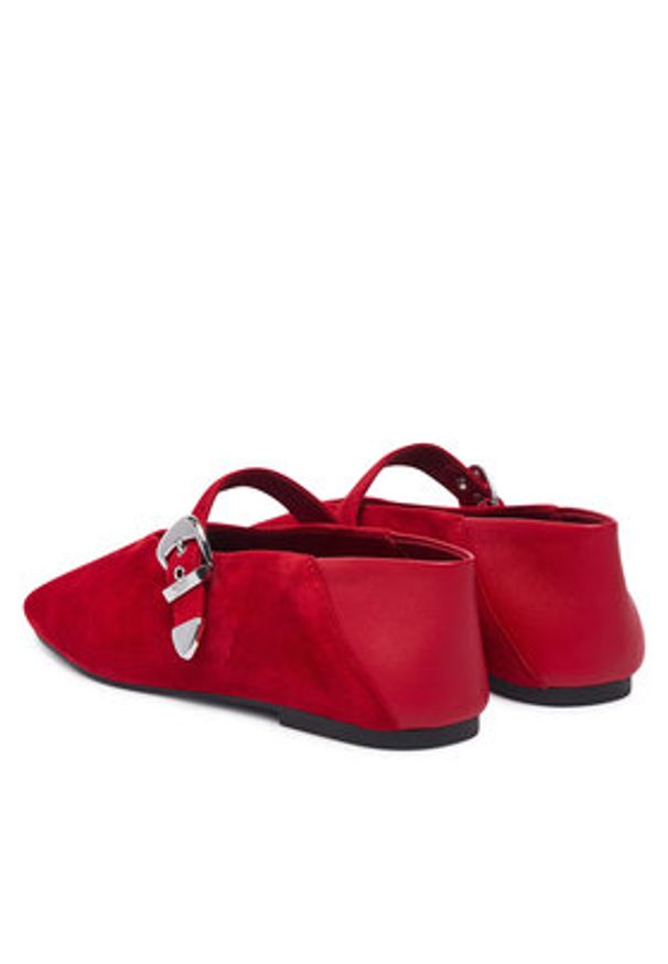 Tommy Jeans Baleriny Tjw Ballerina Suede EN0EN03067 Czerwony. Kolor: czerwony. Materiał: zamsz, skóra