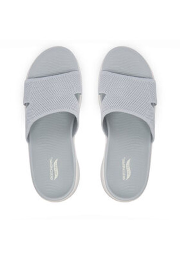 skechers - Skechers Klapki Gowalk Arch Fit 2.0 - Dakota 140865/LTGY Szary. Kolor: szary. Materiał: materiał