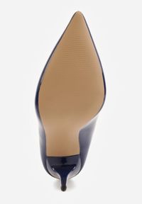 Renee - Granatowe Szpilki Cassildi. Kolor: niebieski. Materiał: jeans. Obcas: na szpilce. Wysokość obcasa: średni #8