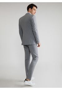 Pako Lorente - PAKO LORENTE – Szare spodnie garniturowe P22SF-6G-008-S-S. Kolor: szary. Materiał: poliester, wełna, elastan. Wzór: kratka #4