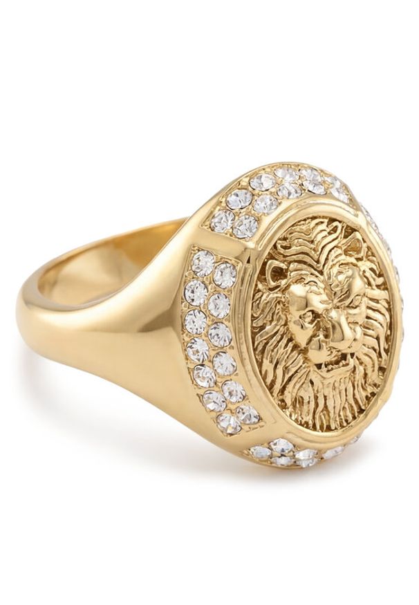 Guess Pierścionek JUBR06 192JW Złoty. Materiał: metalowe. Kolor: złoty