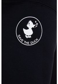 Save The Duck bluza damska kolor czarny z kapturem. Okazja: na co dzień. Typ kołnierza: kaptur. Kolor: czarny. Materiał: dzianina. Wzór: nadruk. Styl: casual #6