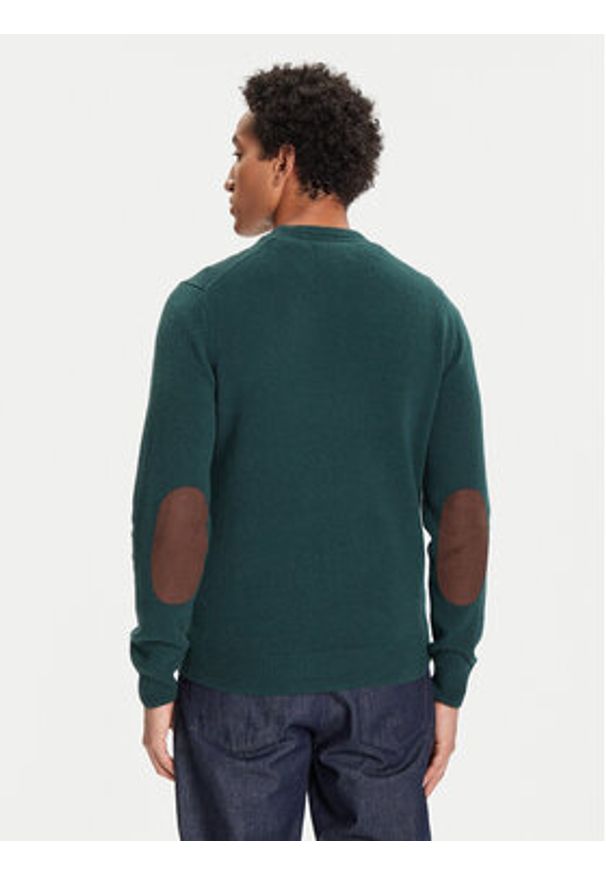 Barbour Sweter MKN0584GN59 Zielony Regular Fit. Kolor: zielony. Materiał: wełna