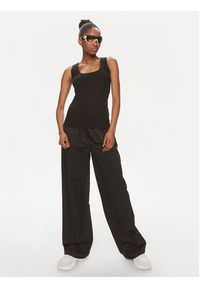 Calvin Klein Jeans Spodnie materiałowe Soft Crinkle J20J223122 Czarny Relaxed Fit. Kolor: czarny. Materiał: syntetyk #5